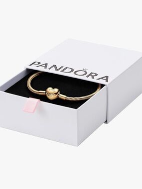 PANDORA Heart Clasp Snake Chain Bracelet